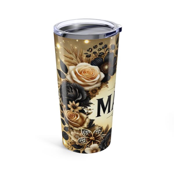 MD tumbler Chic Floral 20oz Tumbler - Perfect Gift for Moms & Celebrations - Image 3