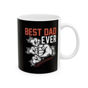 fd Best Dad Ever Ceramic Mug - Perfect Gift for Father’s Day, Birthdays & Everyday Use