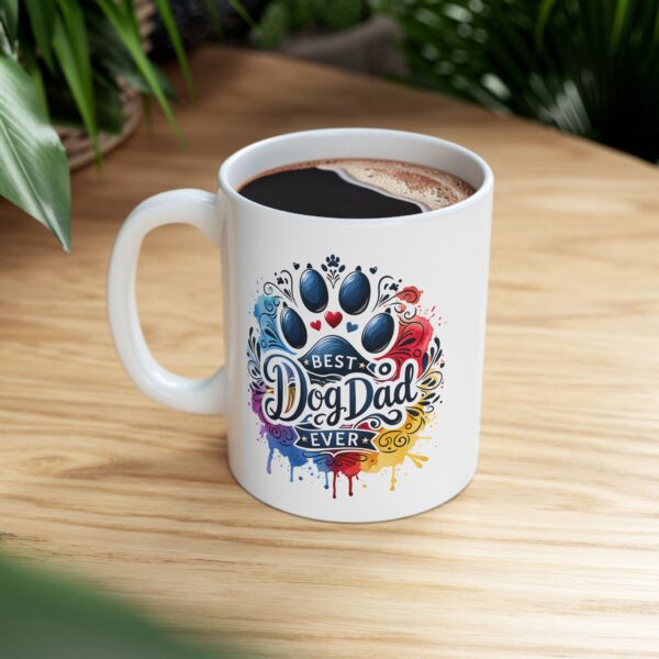 f d Colorful \"Best Dad\" Ceramic Mug - Perfect Gift for Father\'s Day, Birthdays, and Any Occasion