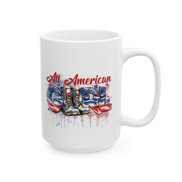 All American Coffee Mug - Patriotic 11oz & 15oz Ceramic Cup - Image 4
